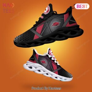 Arkansas Razorbacks NCAA Black Mix Logo Max Soul Shoes