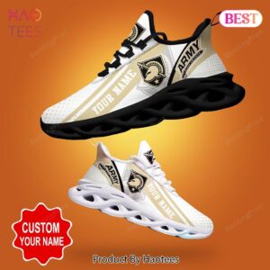 Army Black Knights NCAA Personalized White Mix Gold Max Soul Shoes