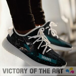 Art Scratch Mystery San Jose Sharks Yeezy Shoes