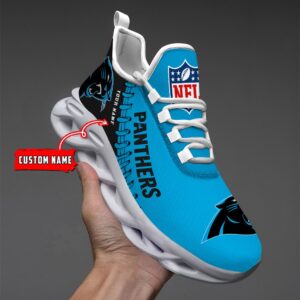 Carolina Panthers Personalized NFL Max Soul Shoes Ver 2