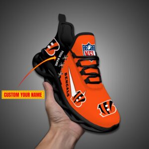 Cincinnati Bengals Personalized NFL Max Soul Shoes for NFL Fan