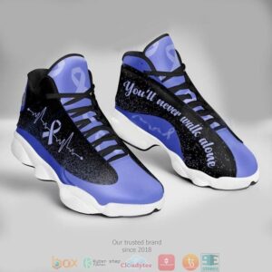 Colorectal Cancer Awareness Youll Never Walk Alone Air Jordan 13 Sneaker Shoes