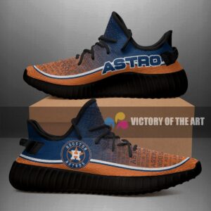 Colorful Line Words Houston Astros Yeezy Shoes
