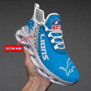 Custom Name Detroit Lions Max Soul Shoes for Fan