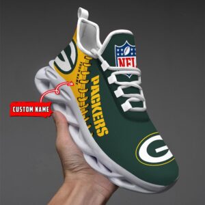 Custom Name Green Bay Packers Max Soul Shoes