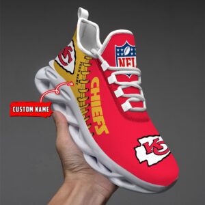 Custom Name Kansas City Chiefs Max Soul Shoes