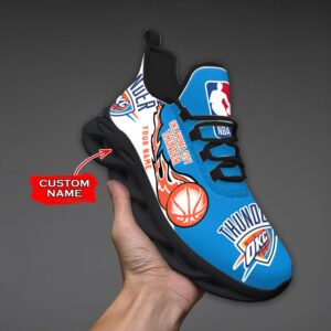 Custom Name Oklahoma City Thunder Personalized Max Soul Shoes 100 M12