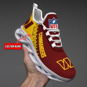 Custom Name Washington Commanders Max Soul Shoes