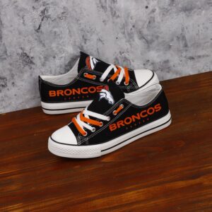 Denver Broncos Shoes Mens Low Top Canvas Shoes