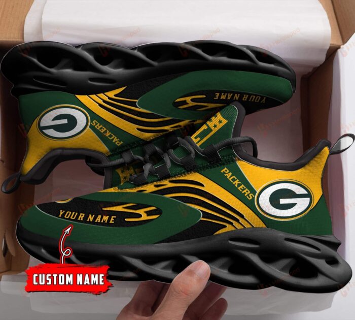 Green Bay Packers Black Max Soul Shoes Fan Gift