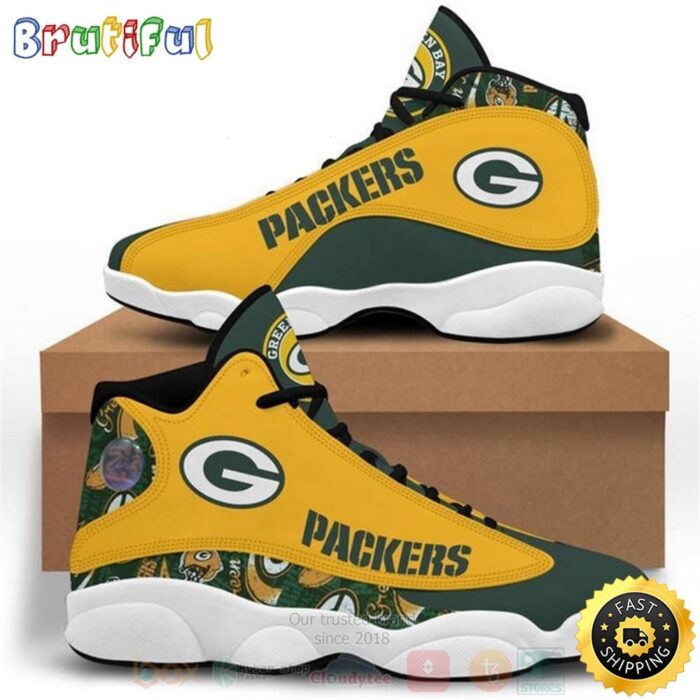 Green Bay Packers Football NFL Air Jordan 13 Shoes 2