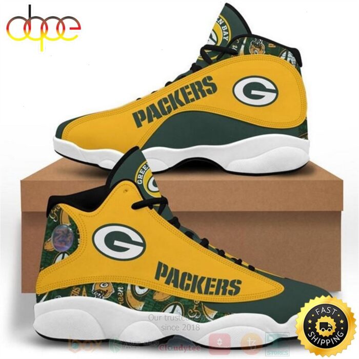 Green Bay Packers Football NFL Air Jordan 13 Shoes 2