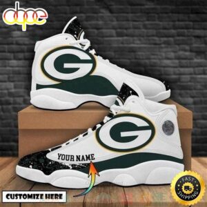 Green Bay Packers Football NFL Custom Name Air Jordan 13 Shoes