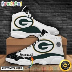 Green Bay Packers Football NFL Custom Name Air Jordan 13 Shoes