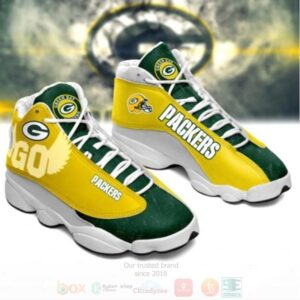 Green Bay Packers Football Nfl Yellow Air Jordan 13 Shoes