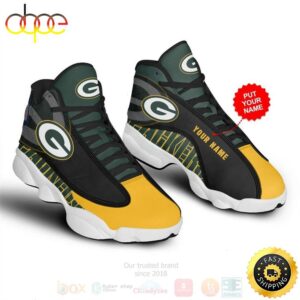 Green Bay Packers NFL Custom Name Air Jordan 13 Shoes