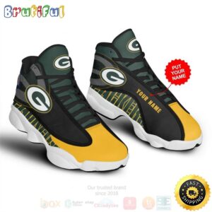 Green Bay Packers NFL Custom Name Air Jordan 13 Shoes