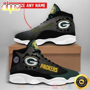 Green Bay Packers NFL Football Team Custom Name Air Jordan 13 Shoes