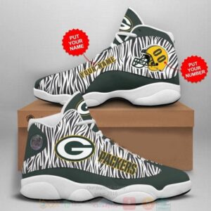 Green Bay Packers Nfl Football Camo Team Personalized Air Jordan 13 Shoes