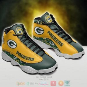 Green Bay Packers Nfl Football Team Air Jordan 13 Shoes