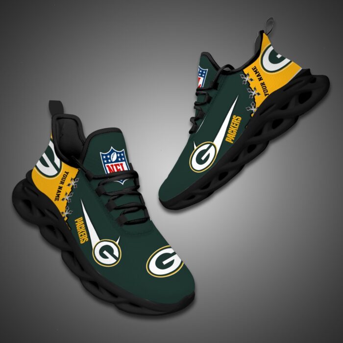 Green Bay Packers Personalized NFL Max Soul Shoes Fan Gift
