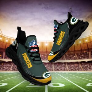 Green Bay Packers Personalized NFL Max Soul Shoes for Fan