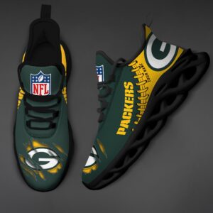 Green Bay Packers Personalized NFL Max Soul Shoes for NFL Fan
