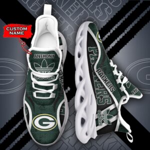 Green Bay Packers Personalized NFL Max Soul Sneaker Adidas Ver 1