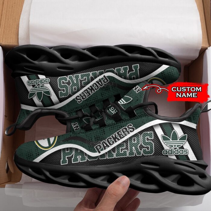 Green Bay Packers Personalized NFL Max Soul Sneaker Adidas Ver 1