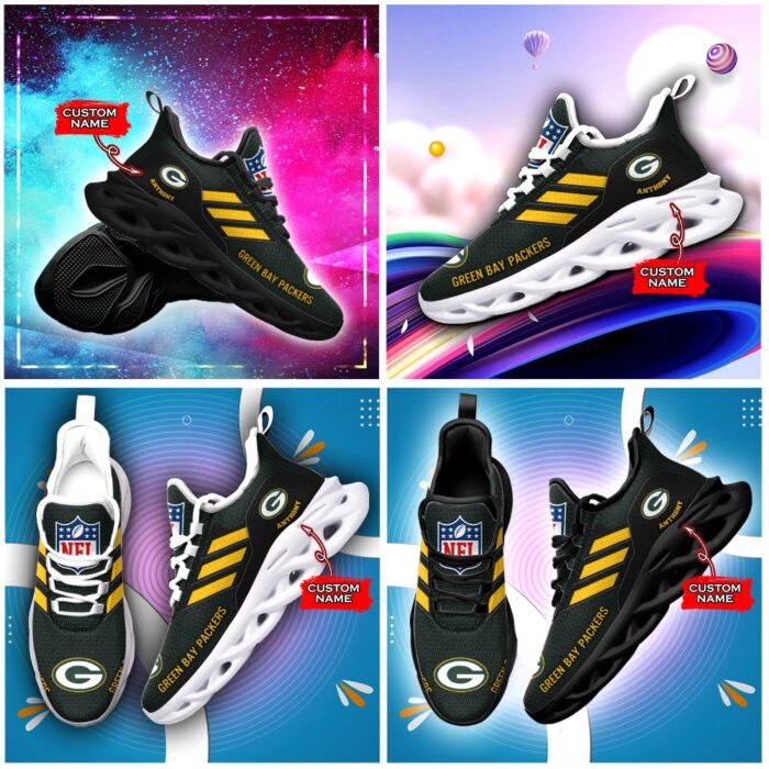 Green Bay Packers Personalized NFL Max Soul Sneaker for Fans