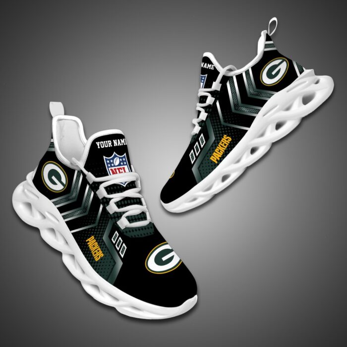 Green Bay Packers Personalized NFL Metal Style Design Max Soul Shoes