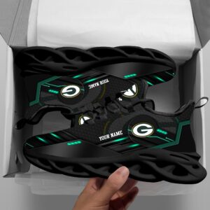 Green Bay Packers Personalized NFL Sport Black Max Soul Shoes