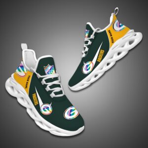 Green Bay Packers Personalized Pride Month Luxury NFL Max Soul Shoes Ver 2