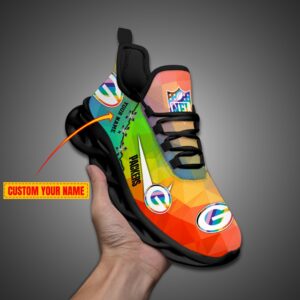 Green Bay Packers Personalized Pride Month Luxury NFL Max Soul Shoes v1