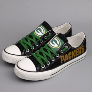 Green Bay Packers Shoes Mens Low Top Canvas Shoes