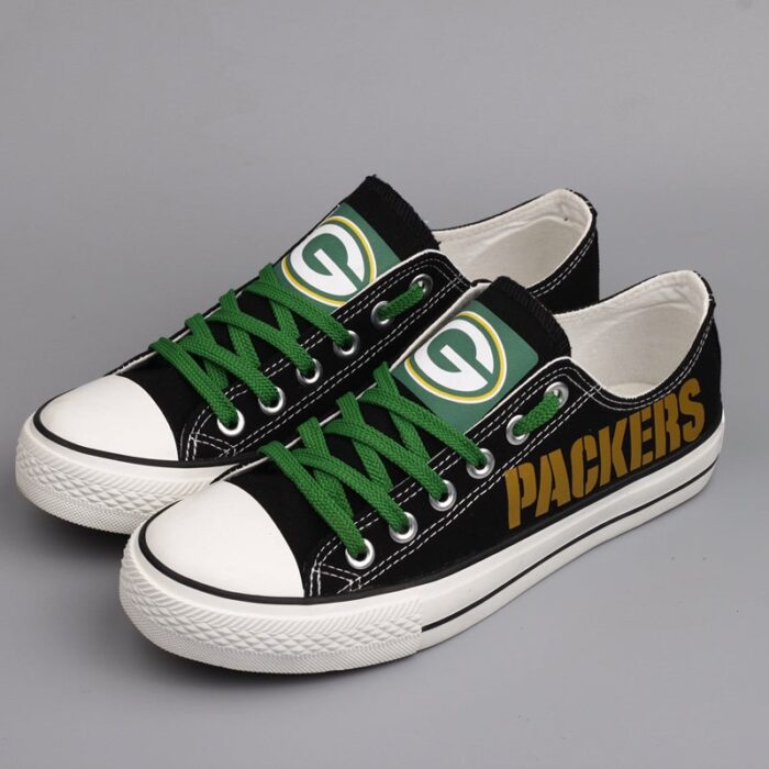 Green Bay Packers Shoes Mens Low Top Canvas Shoes