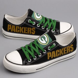 Green Bay Packers Shoes Mens Low Top Canvas Shoes