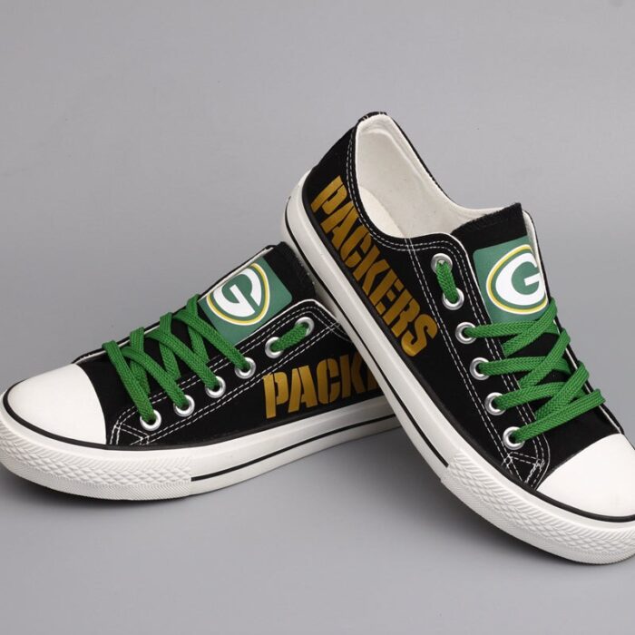 Green Bay Packers Shoes Mens Low Top Canvas Shoes
