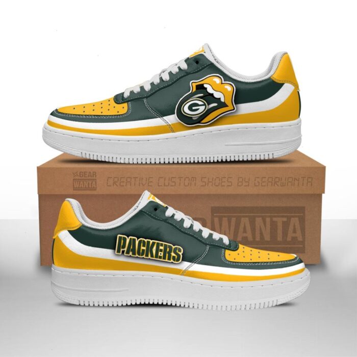 Green Bay Packers Sneakers Custom Force Shoes Sexy Lips For Fans