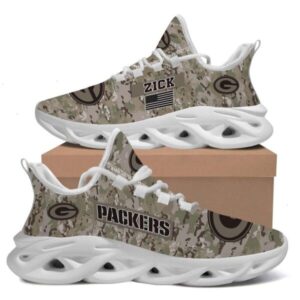 Green Bay Packers US Army Military Max Soul Sneaker Running Sport Shoes