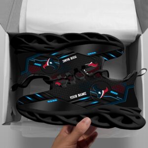 Houston Texans Personalized NFL Sport Black Max Soul Shoes