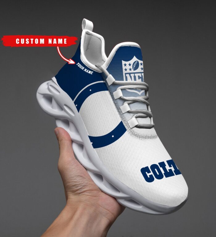 Indianapolis Colts Personalized Custom Name Max Soul Shoes