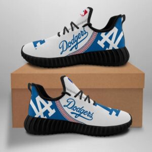 Los Angeles Dodgers Unisex Sneakers New Sneakers Baseball Custom Shoes Los Angeles Dodgers Yeezy Boost