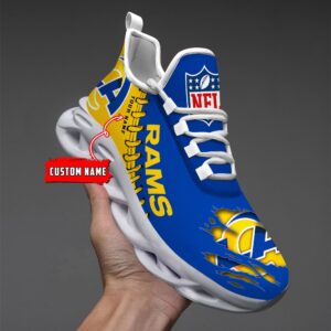 Los Angeles Rams Personalized NFL Max Soul Shoes for Fan