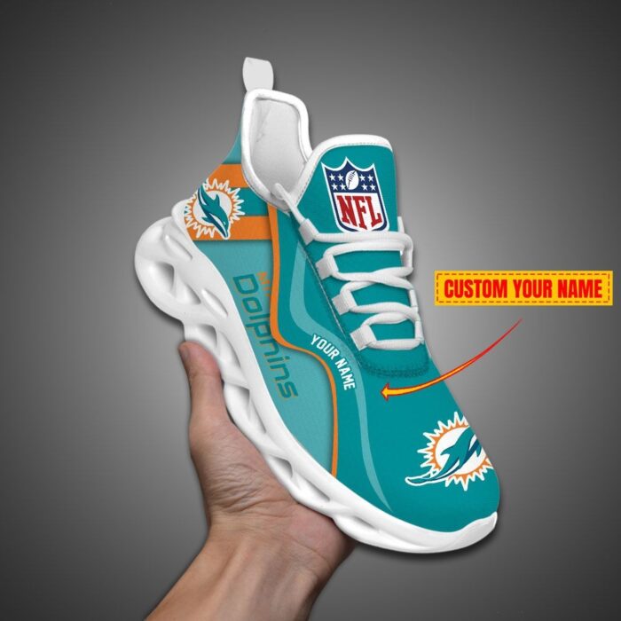 Miami Dolphins NFL Customized Unique Max Soul Shoes