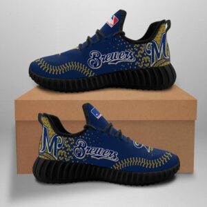 Milwaukee Brewers Unisex Sneakers New Sneakers Custom Shoes Baseball Yeezy Boost