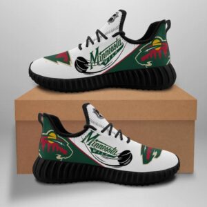Minnesota Wild Unisex Sneakers New Sneakers Hockey Custom Shoes Minnesota Wild Yeezy Boost