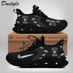 NBA Brooklyn Nets Black Grey Max Soul Shoes