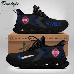 NBA Detroit Pistons Black Blue Max Soul Shoes