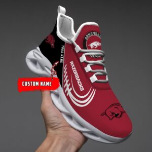 NCAA Arkansas Razorbacks Max Soul Sneaker Custom Name 05 M12